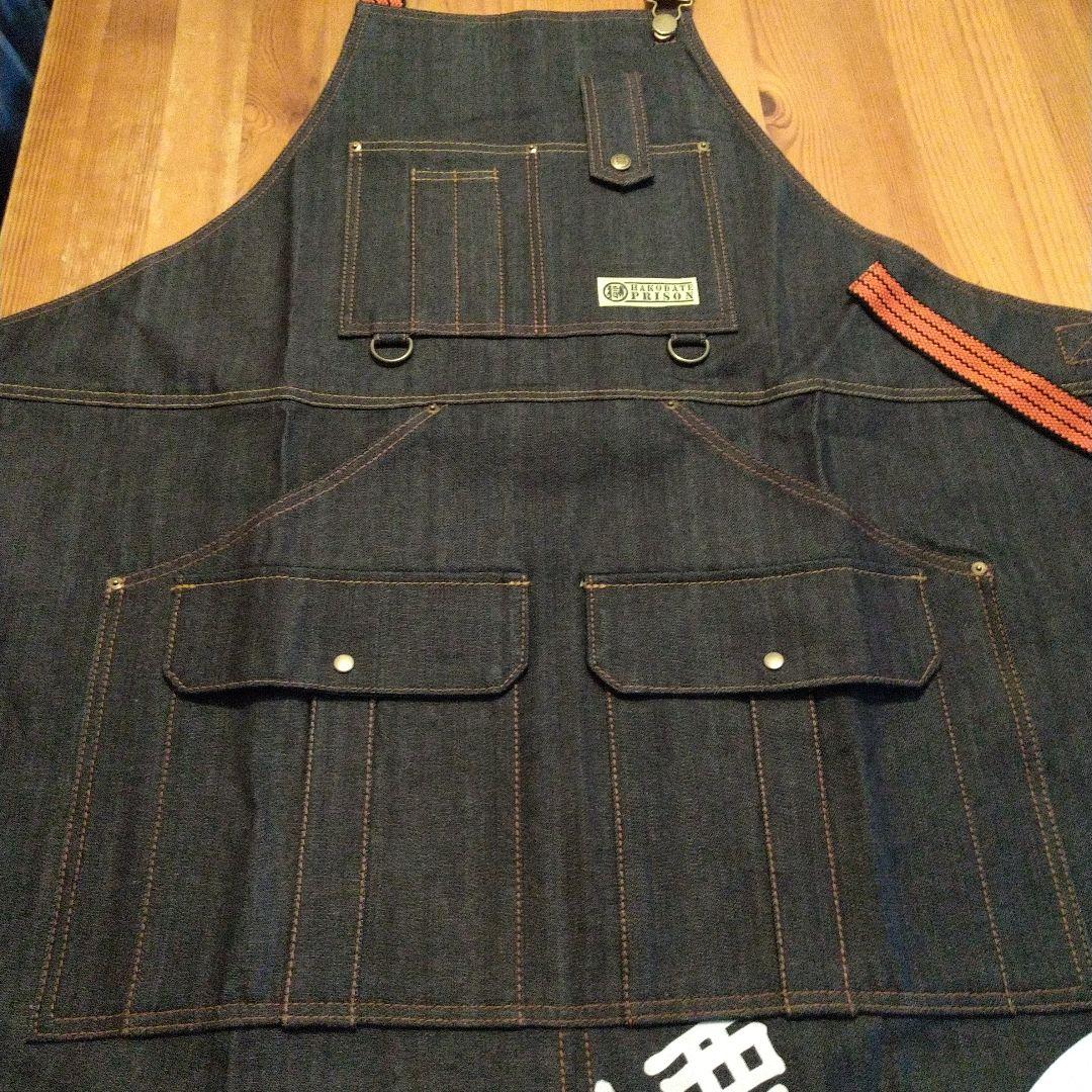 ◆マル獄シリーズ　DIYエプロン DENIM 10oz 缶バッチ付き