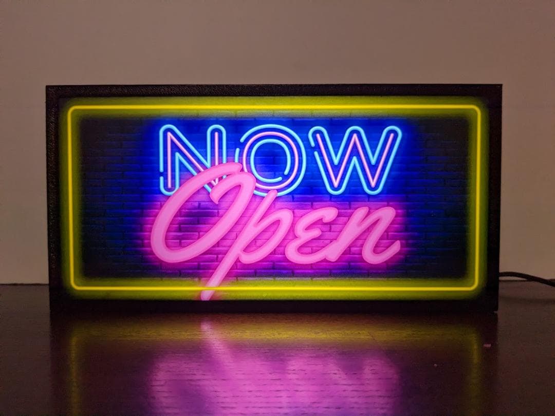 OPEN NOW オープン 営業中 看板 置物 アメリカン雑貨 ライトBOX