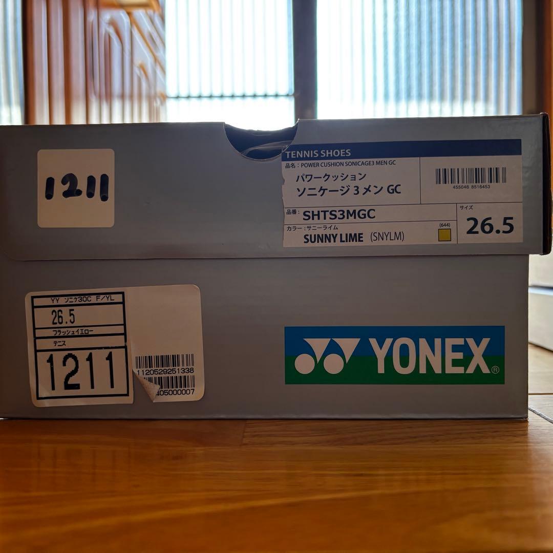 YONEX テニスシューズ 26.5cm サニーライム