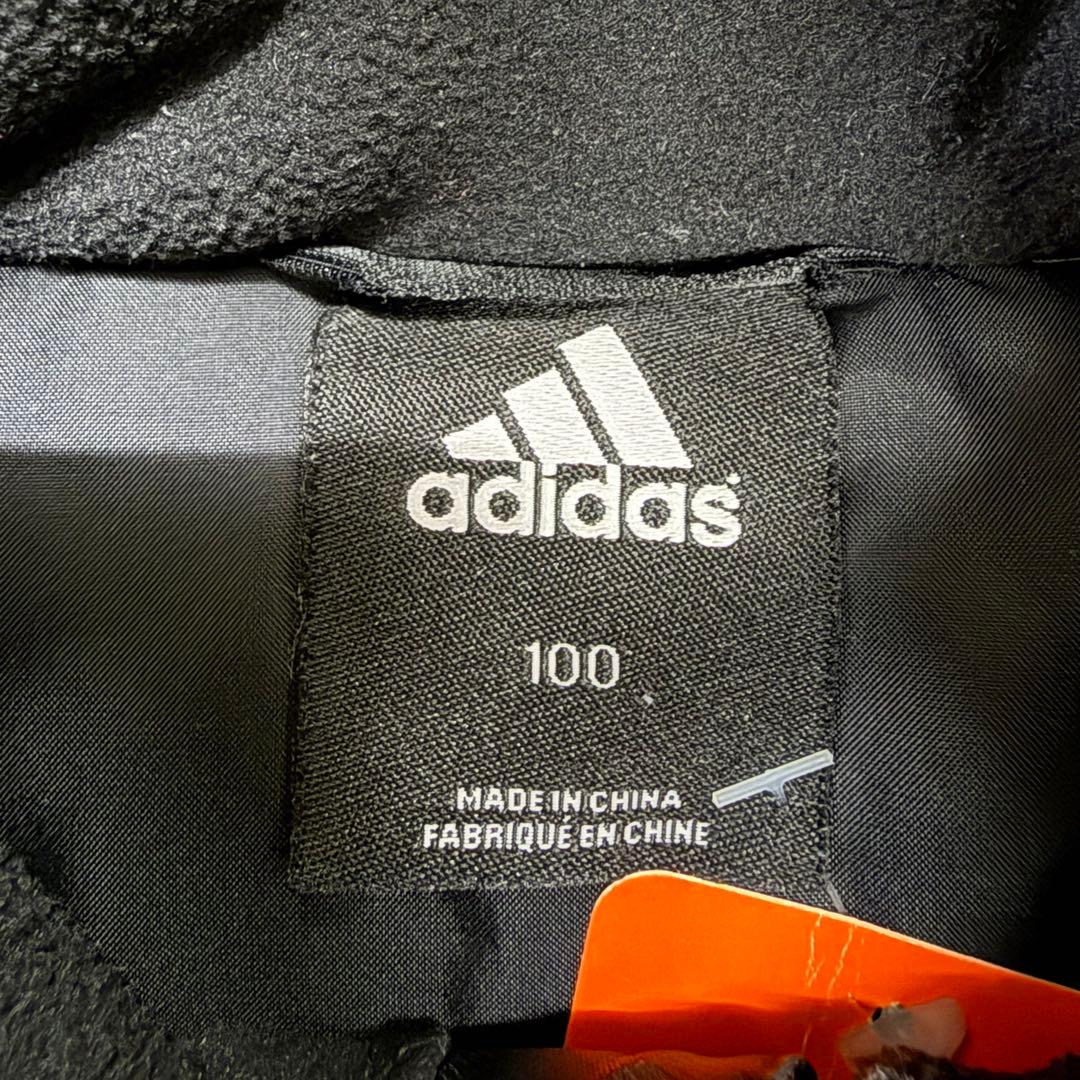 ま*ぬ様 adidas Real Madrid ダウンジャケット 古着 黒 Lサ