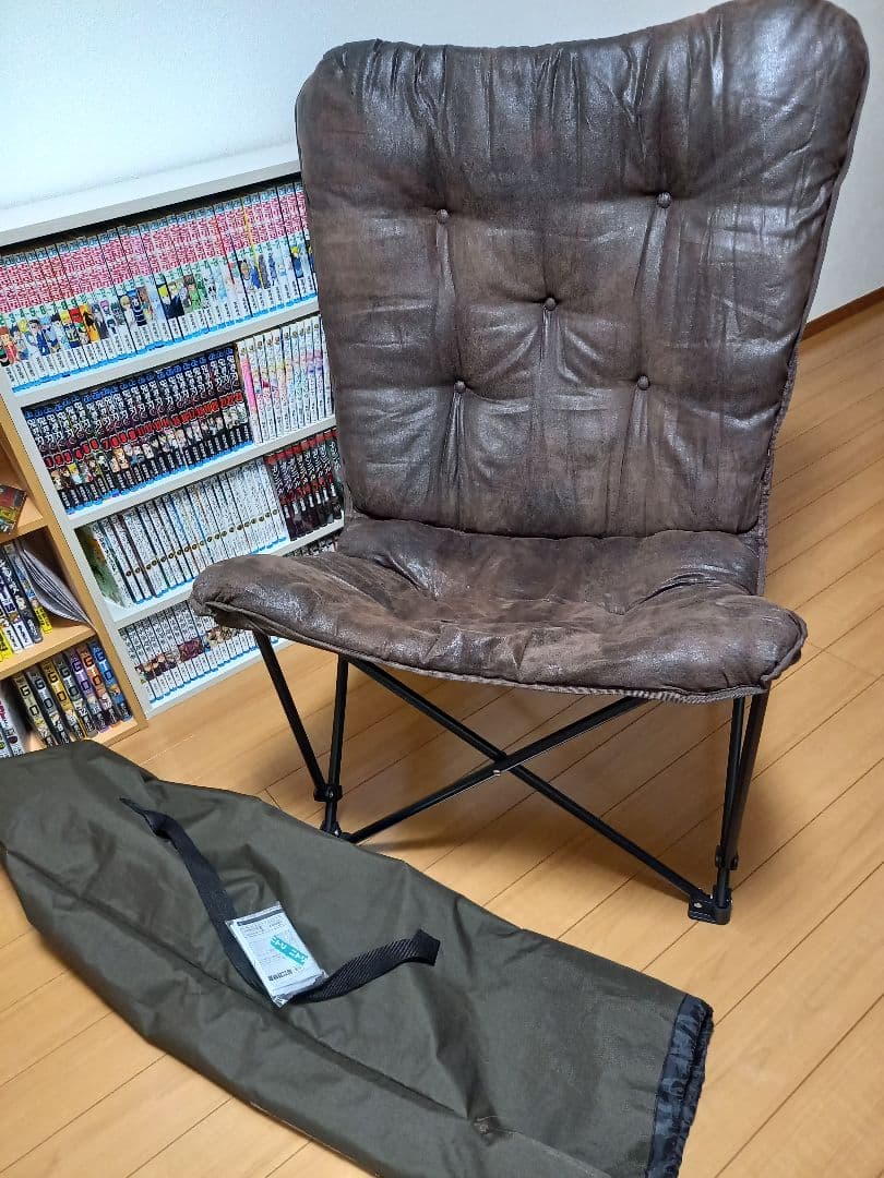 ２脚セット　NITORI バタフライチェア ブラウン 収納バッグ付き