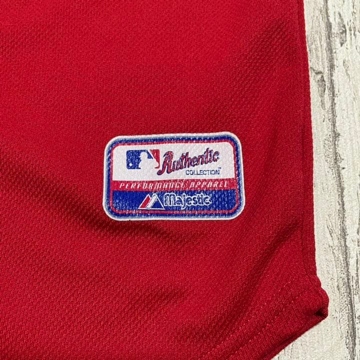 【US古着】 マジェスティック MLB メジャー カージナルス ゲームシャツ