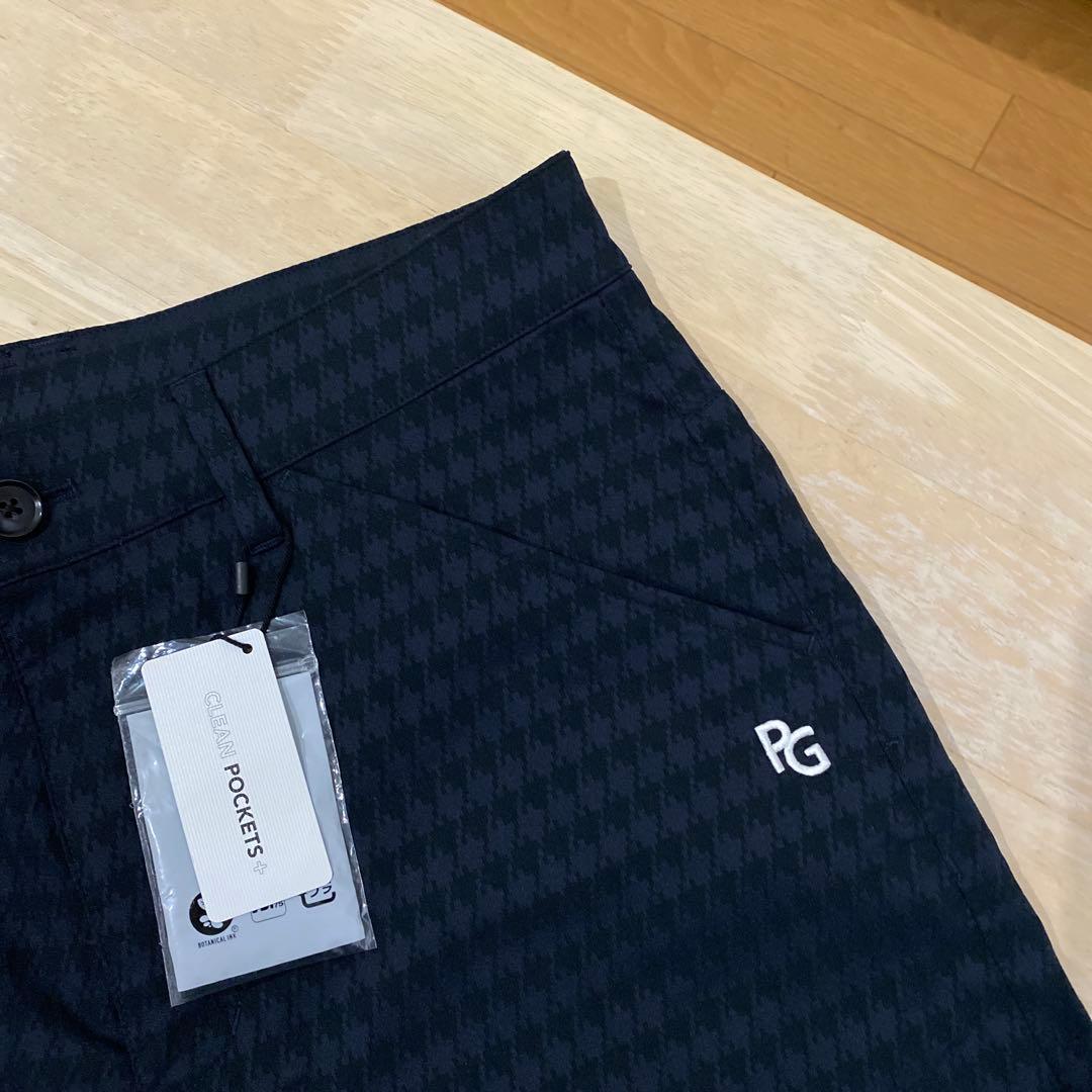 パーリーゲイツ☆新品 筆記体ロゴグラフィック 千鳥ジャガード ハーフパンツ