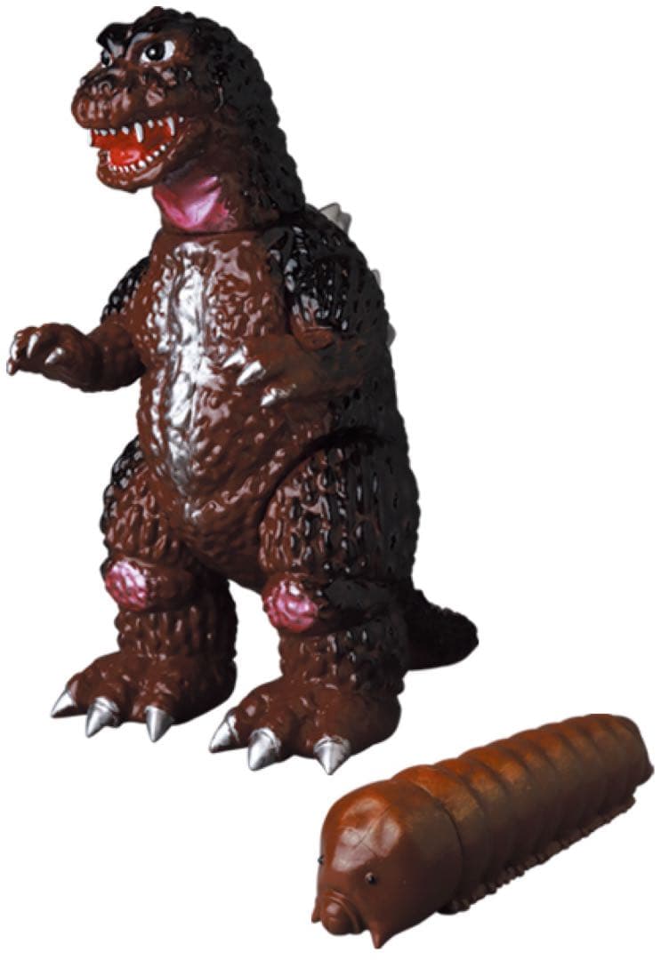 中古　メディコム　安楽安作　ゴジラ & モスラの幼虫 モスラ対ゴジラ版　2期