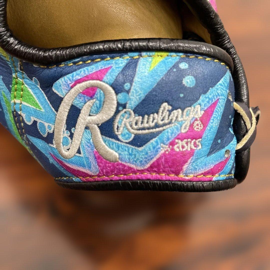 Rawlings ASICS 軟式野球グローブ　クレイジースター星柄　左利き