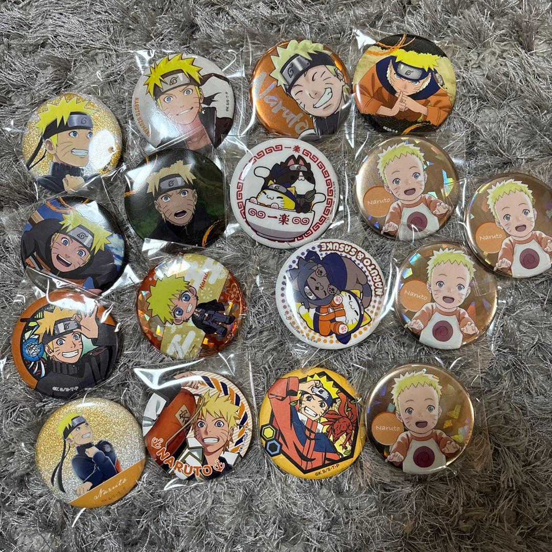 ナルト ピンバッジ・缶バッジ・コースターセット