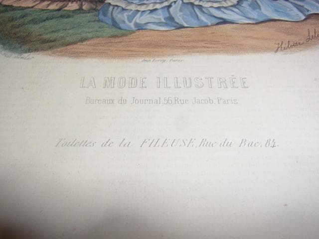 1862年銅版画◆フランス ファッション誌『ラ・モード・イリュストレ』No.28