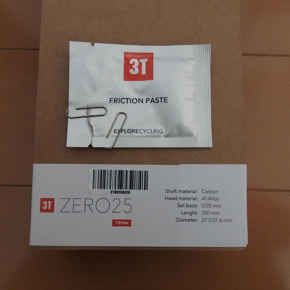 3T/ZERO 25 TEAM/φ31.6×350mm/カーボン/ブラック/中古