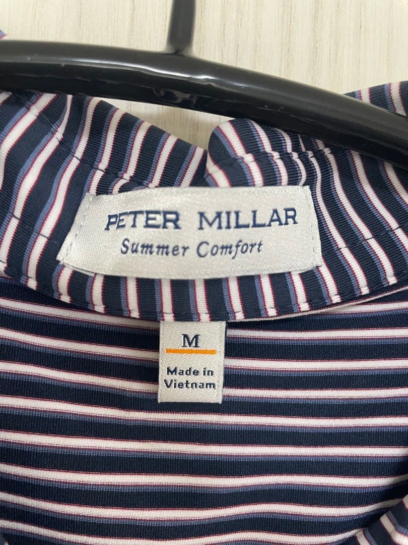 【新品タグ付】PETER MILLAR M 紺 ゴルフ UPF50