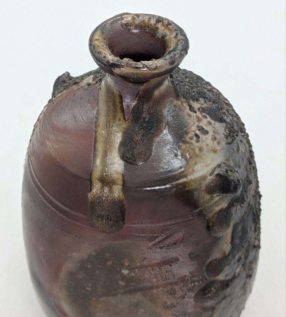 備前焼 窯変徳利 合箱合布 酒器 とっくり 食器 容器 一輪挿し花入 花器 花瓶