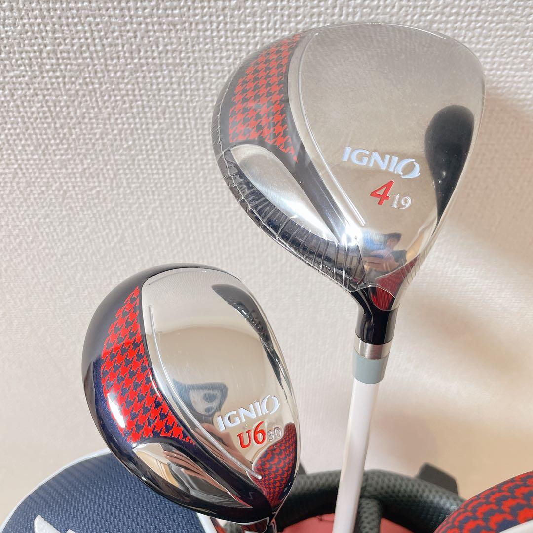 【ほぼ未使用】IGNIO イグニオ　レディース　クラブセット　キャディバッグ付き