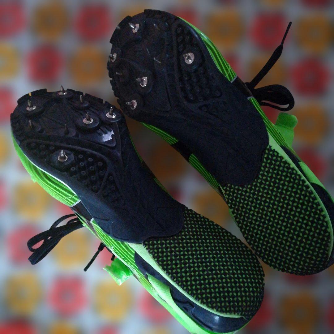 27cm Mizuno 蛍光グリーン ジオスプリント4 スパイク　3点Set販売