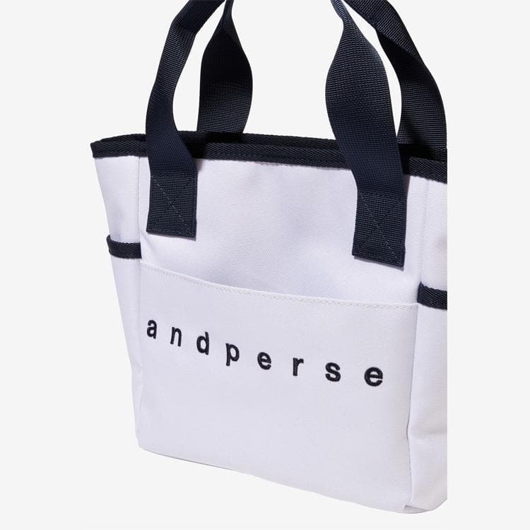 新品 and per se アンパスィ カートバッグ ラウンドバッグ ホワイト
