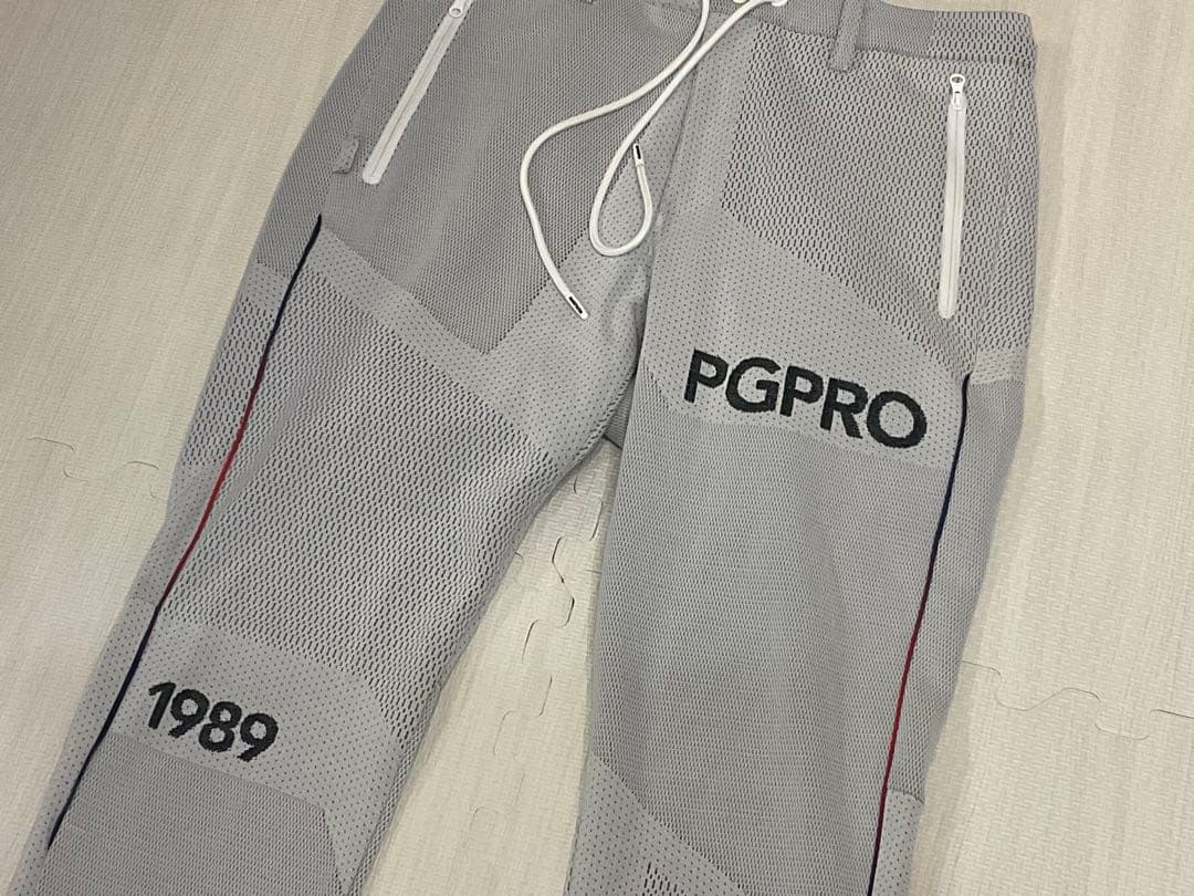 パーリーゲイツ パッチワーク サーマルニットパネル ジャガードパンツ PGPRO