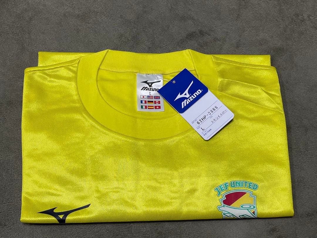 【新品未使用】Mizuno JEF UNITED イエロー Tシャツ Ｌサイズ