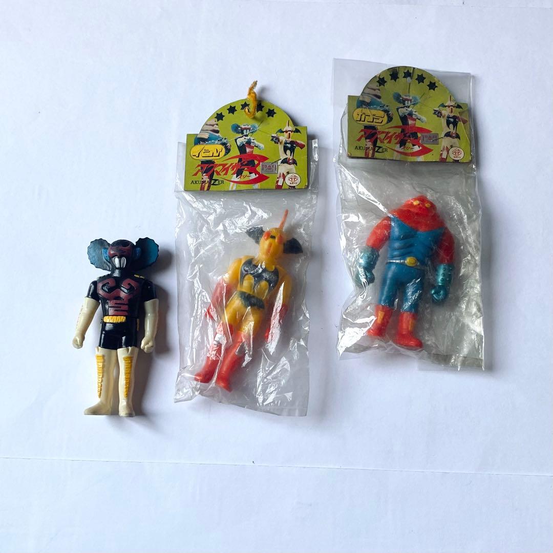 アクマイザー3 タカトク ミニソフビ 3体 未開封x2昭和レトロ 当時物 東映