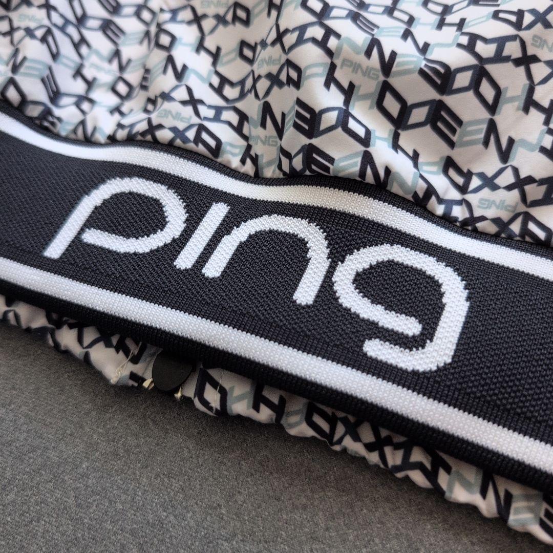 【未使用】PINGゴルフ　プリントフルジップフードブルゾン　L