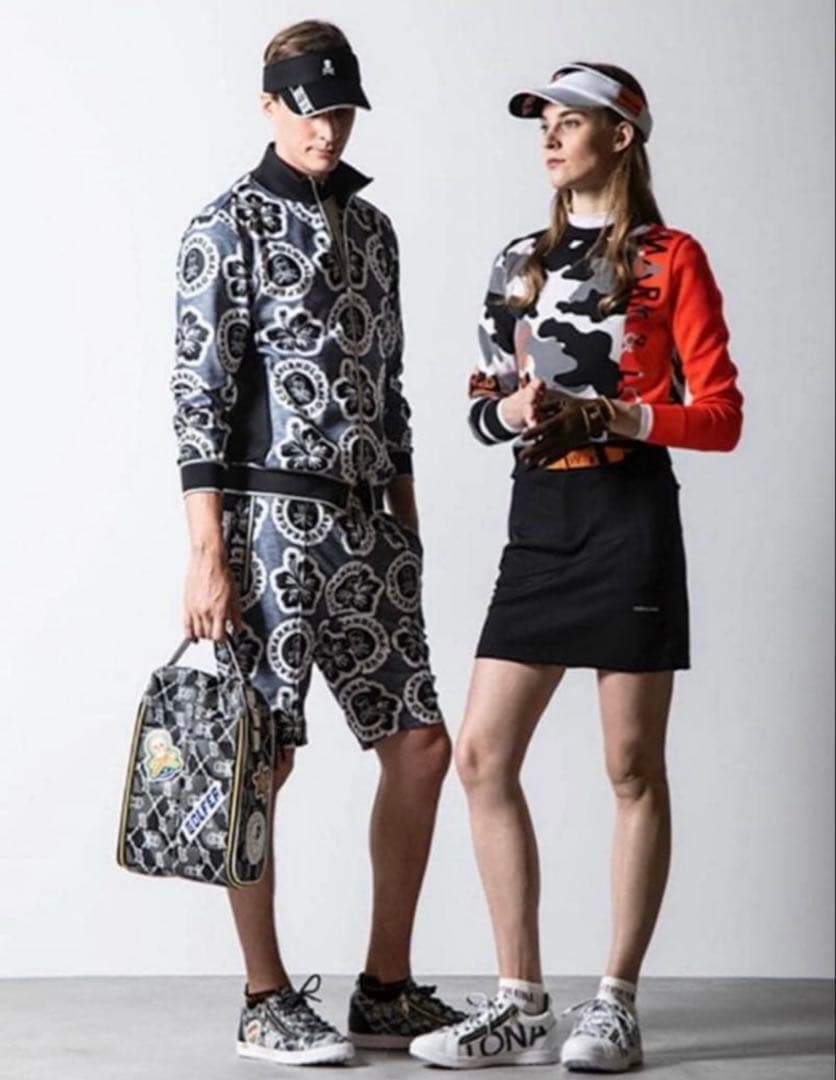 美品　MARK&LONA 長袖ジャケット+ハーフパンツ　上下セットアップ 46