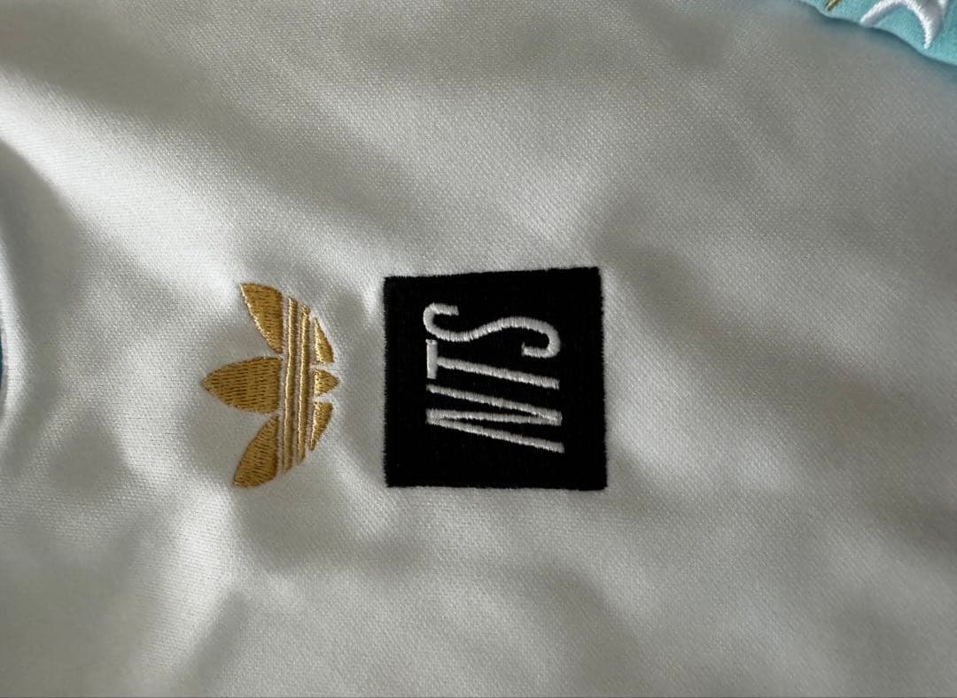 新品S Adidas×NTS RADIO半袖Tシャツ ブルー JI5132