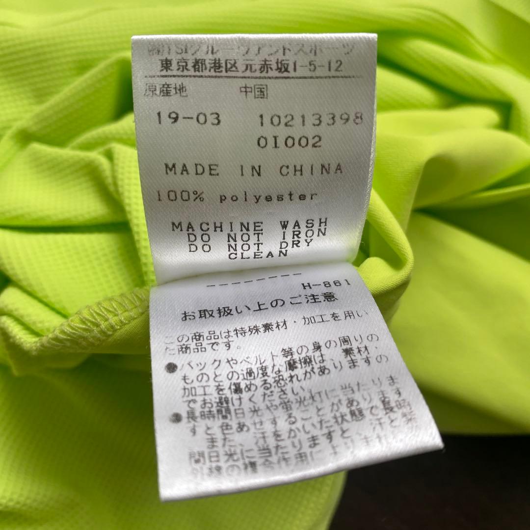 PGG パーリーゲイツ　ゴルフ　レディース　半袖ポロシャツ 蛍光黄緑　サイズ0