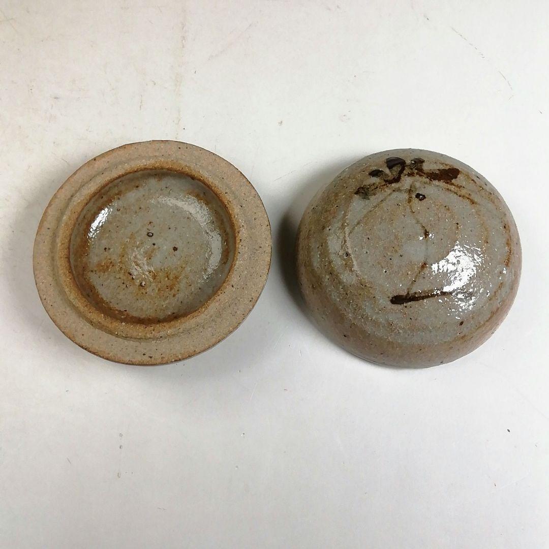 Ｗ３７１　香合　『絵唐津　香合』『鏡山窯　井上公之 造』　共箱　茶道具