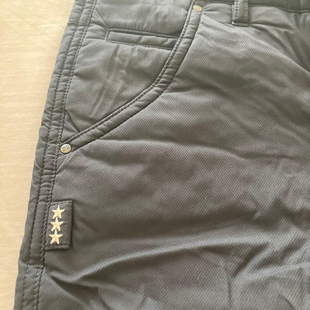 極美品★パーリーゲイツダウン中綿パンツ4(M)ネイビー