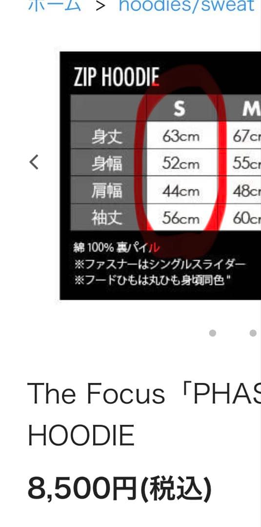The Focus PHASE 2 Vol.1 ZIP HOODIE Sサイズ