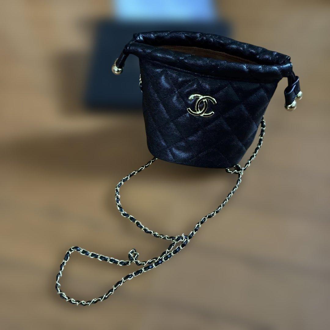 ☆CHANEL ☆ブラック キルティングショルダーバッグ