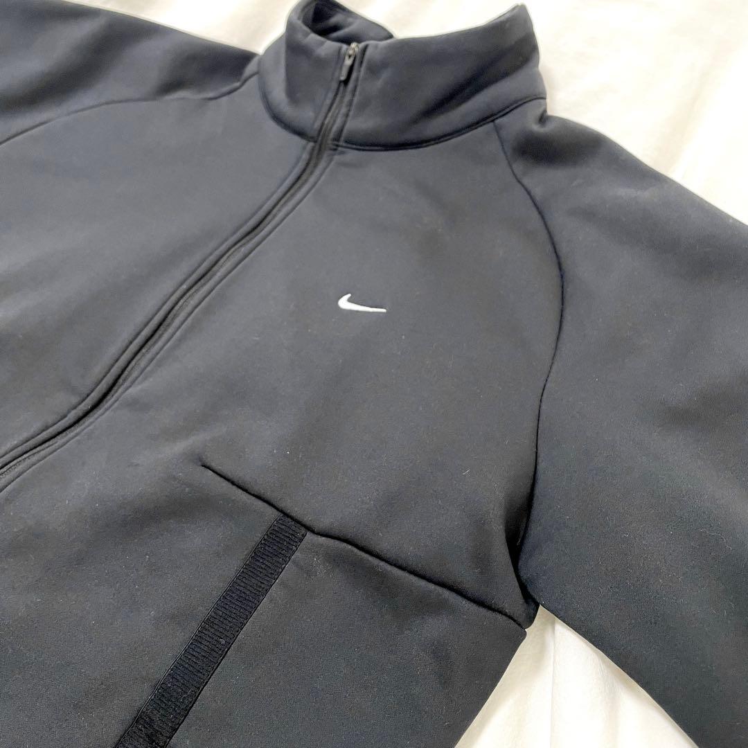 ■美品■Nike THERMAジャケット　裏フリース　黒　Ｌ　テニス　ゴルフ