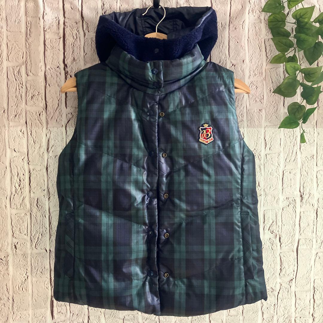 BEAMS GOLF（ビームスゴルフ）リバーシブルチェックダウンベスト L