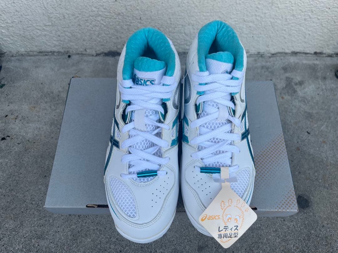 【新品】ASICS LADY GELFLASH4 22.5cm ホワイト/アクア