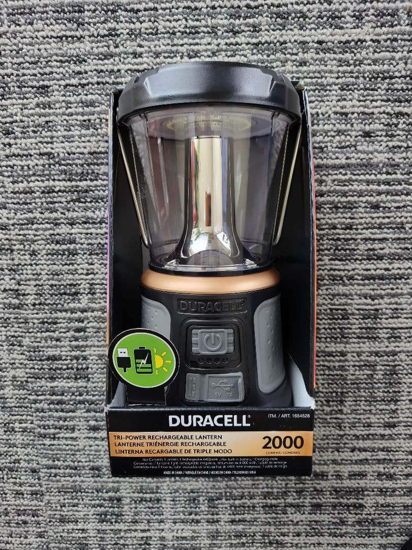 【新品】Duracell 2000ルーメン LEDランタン 3way充電 ×２