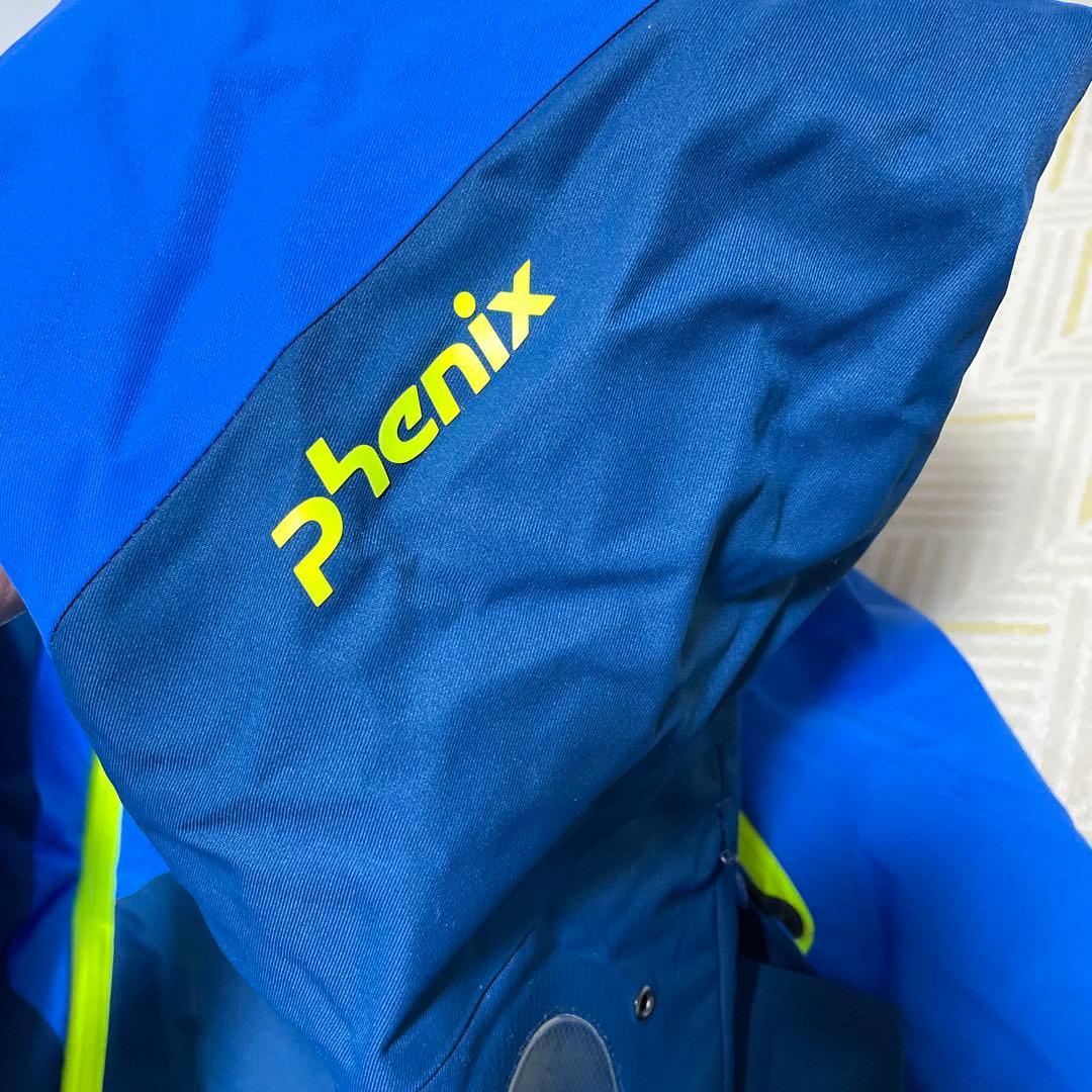 フェニックス　phenix スノーウェア　スキーウェア　XL ブルー×蛍光黄緑②