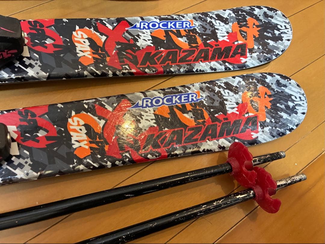 美品KAZAMA 板96cmスキーセット靴18or19or20cm