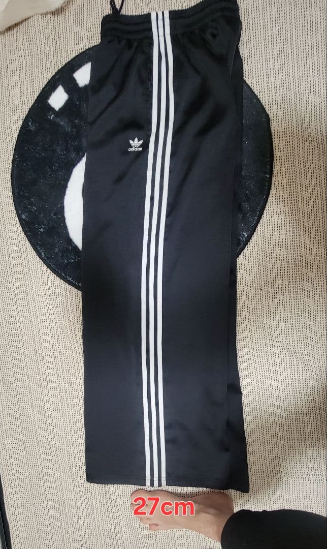 adidas オーバーサイドトラックパンツ Sサイズ ブラック