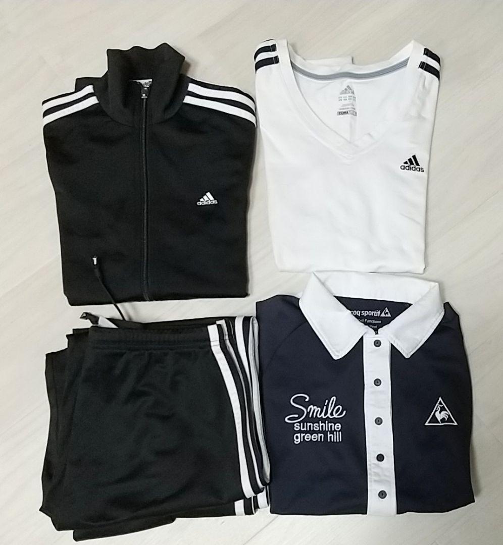 春～夏　adidas ジャージ上下セット　レディース　M　長袖Tシャツ半袖シャツ