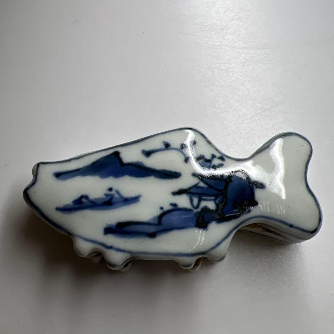 中国古玩　南京魚香合　共箱　幅約9㎝　東Y8-0312☆2Fタルオ