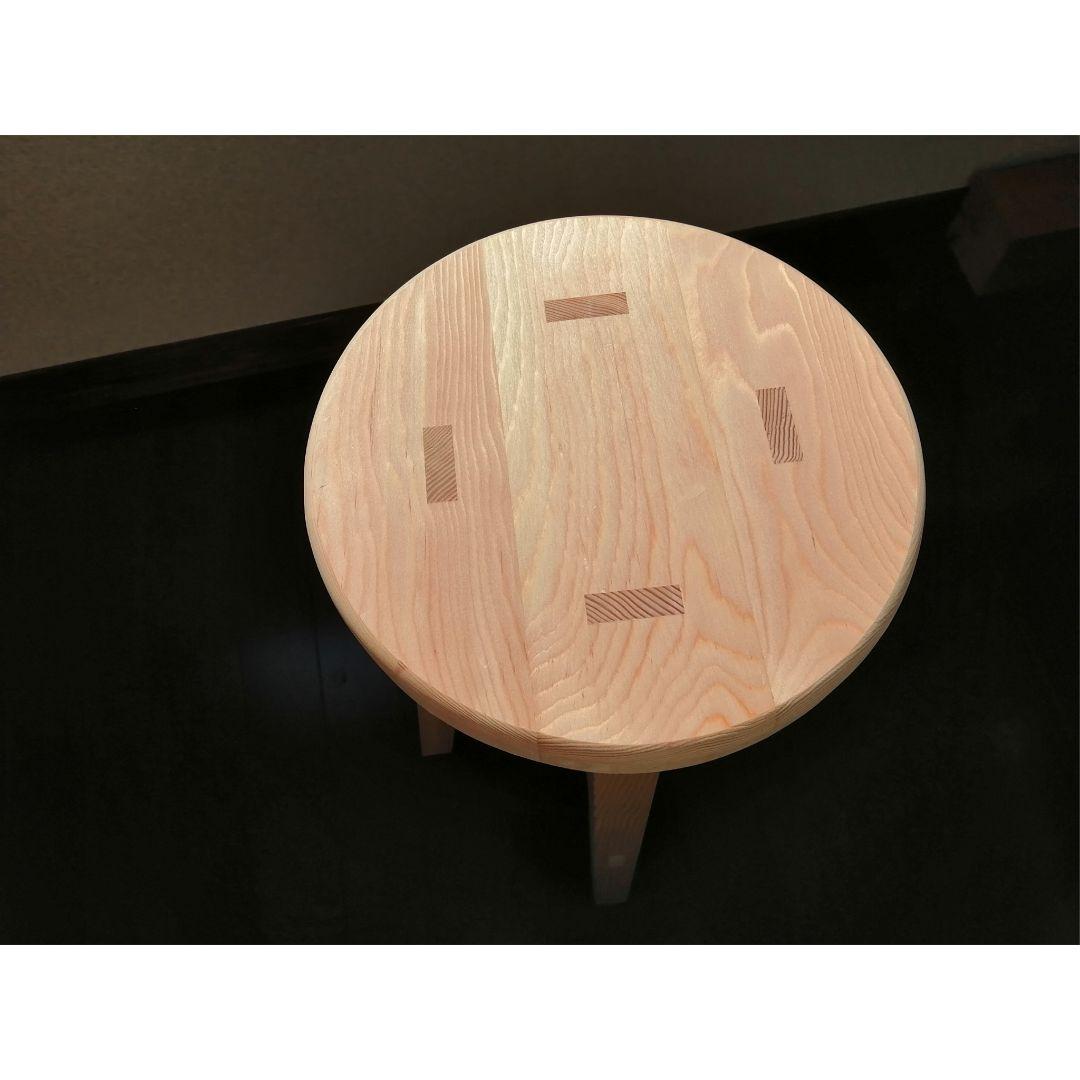 木製スツール　座面幅30cm×高さ52cm　丸椅子　stool