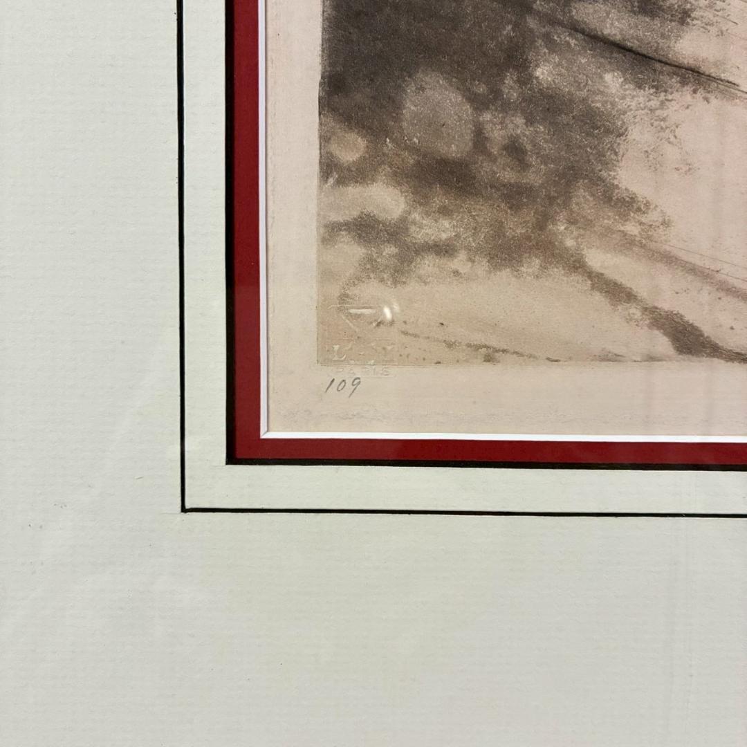 ルイ・イカール「スペインの踊り」銅版画 直筆サイン入 1929年 お洒落な額装