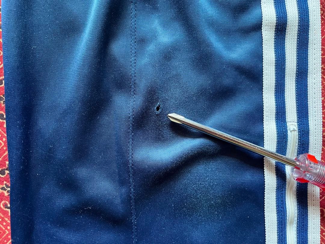 70s 80s Vtg adidas ATP USA製 トラックパンツ　ネイビー