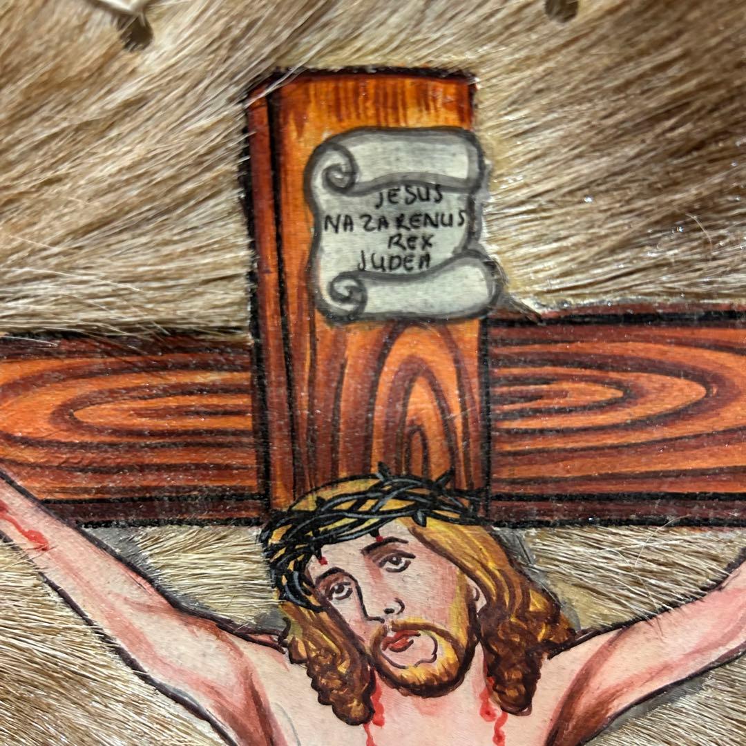 呪物 キリスト Jesus ジーザス イエス 十字架 ART アート 額縁 絵画