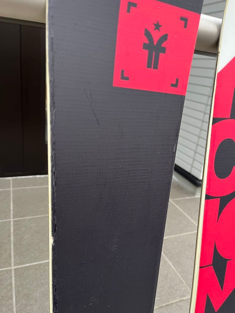 FACTION スキー板 黒 赤 アルパインビンディング付き