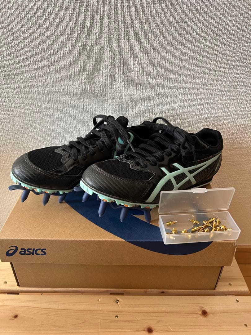 ASICS EFFORT 13 スパイクシューズ ブラック/ミント