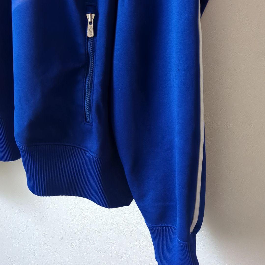 NIKE古着ジャケットプリントロゴ フルジップ ブルージャージ XXL サイズ