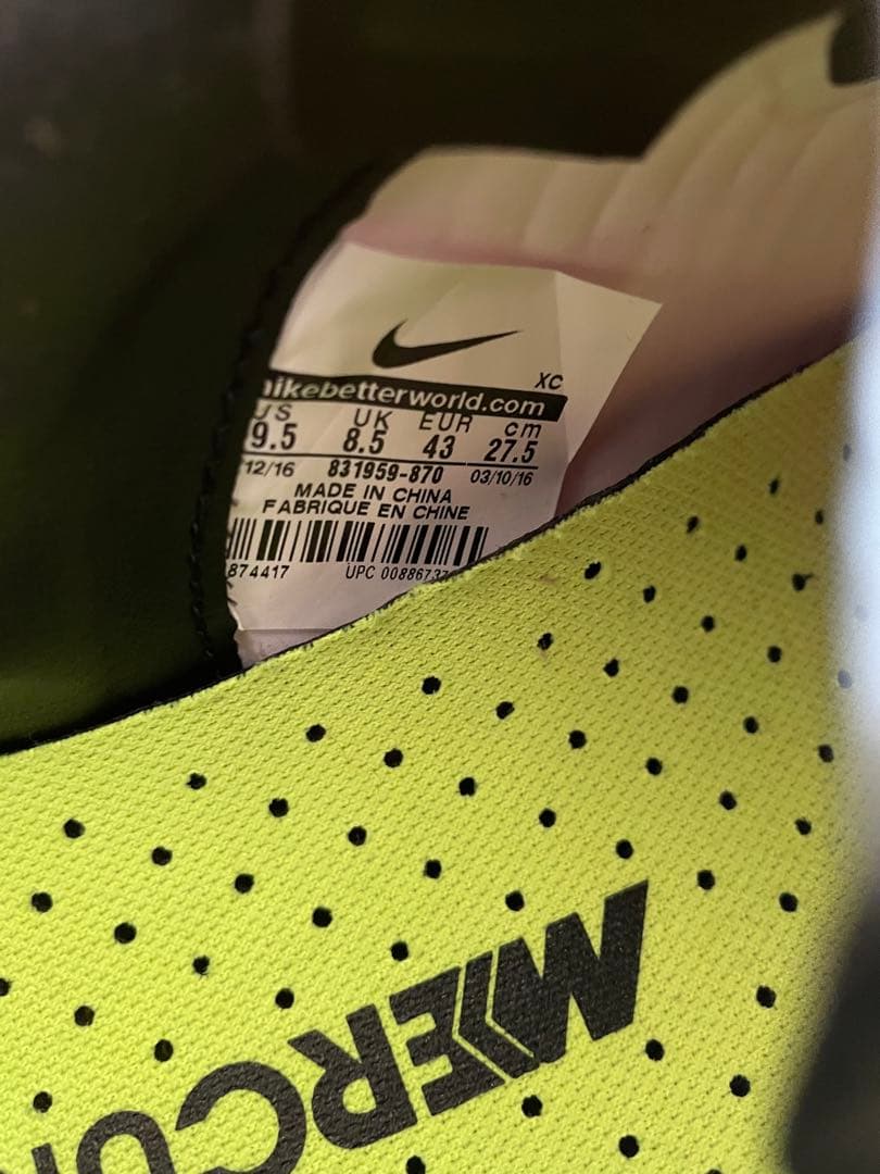 Mercurial Vapor 11 マーキュリアルヴェイパーHG 27.5cm