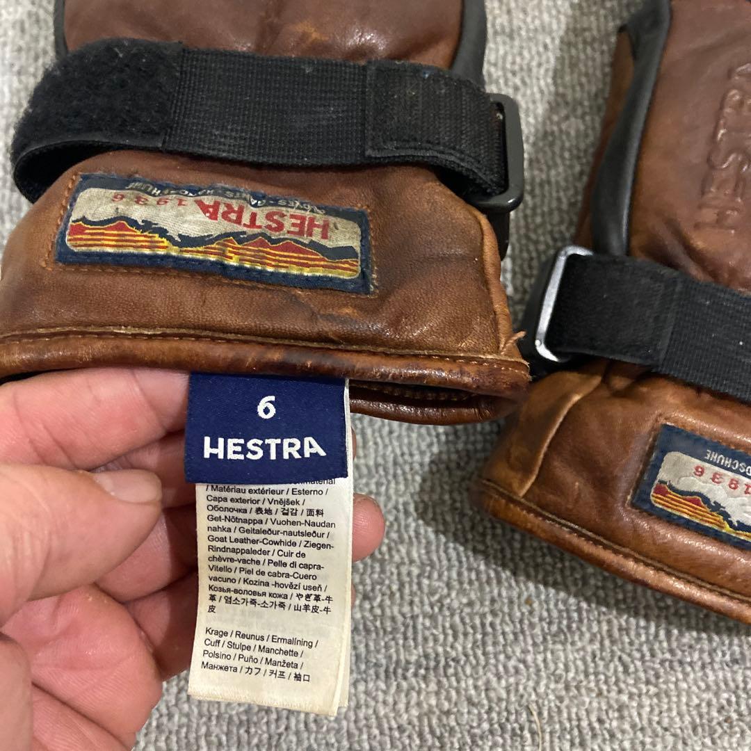 HESTRA スキーグローブ レザー ブラウン