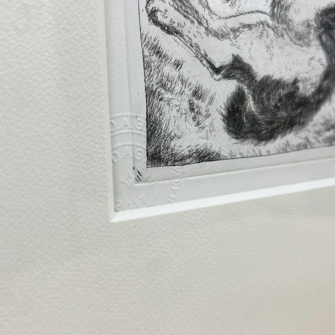 真作 藤田嗣治 猫 シャーマンコレクション 銅版画 D89