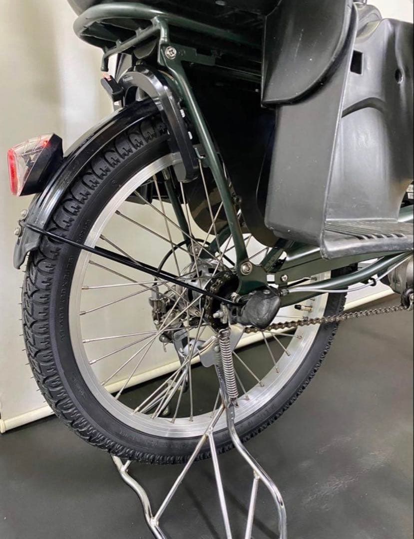 1年保証 パナソニック　ギュットミニ　20インチ　カーキ色　電動アシスト自転車