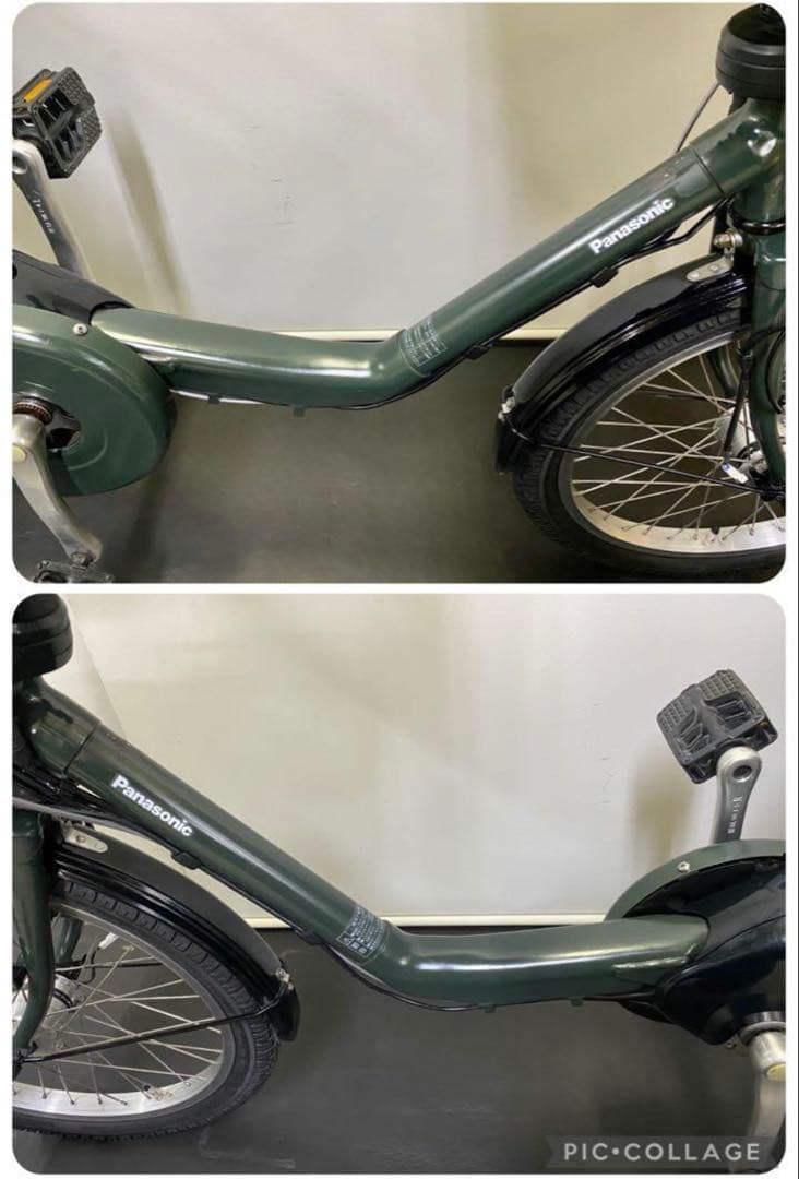 1年保証 パナソニック　ギュットミニ　20インチ　カーキ色　電動アシスト自転車