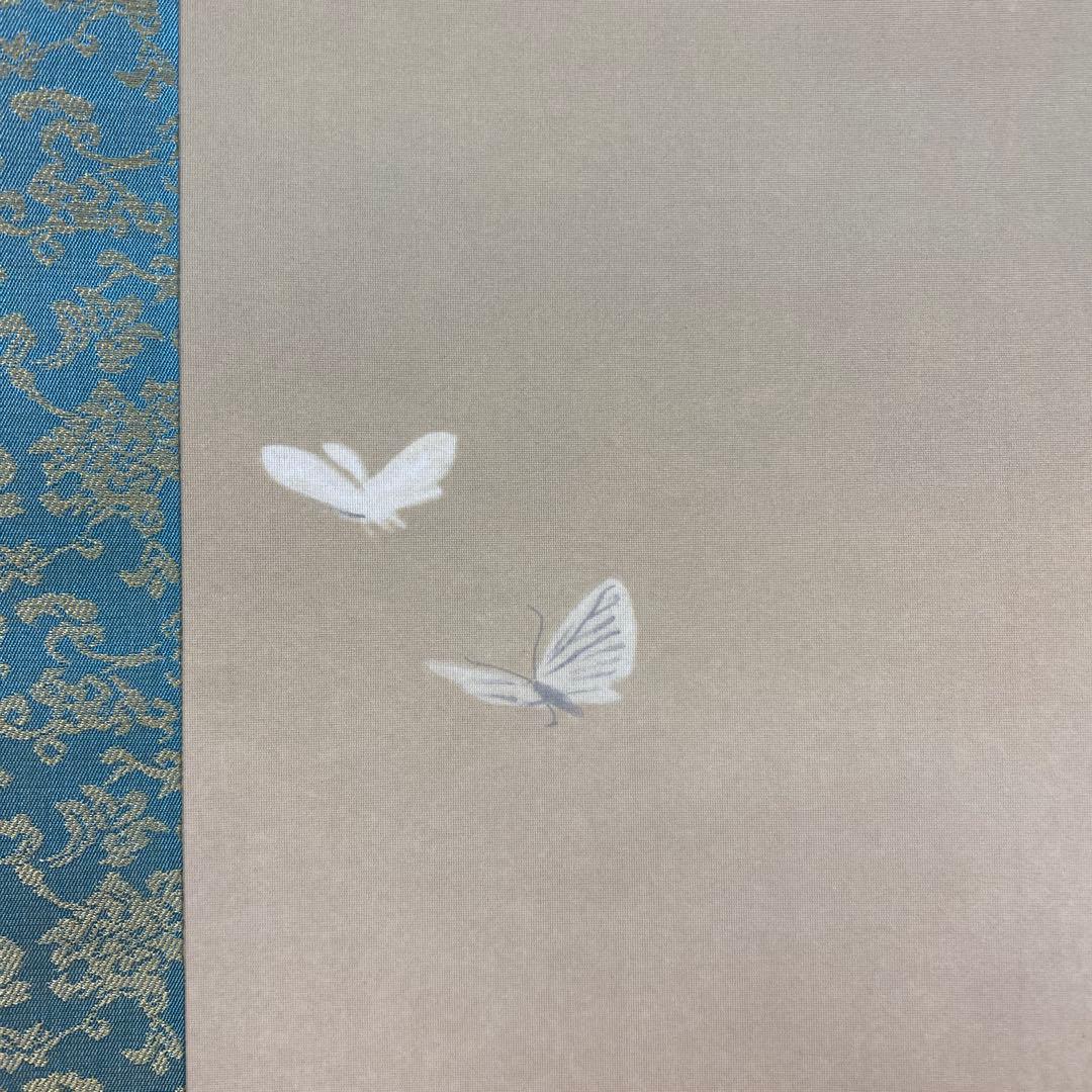 美品 掛け軸 日本画家 菱田春草筆「白牡丹」石版画 山種美術館 名画 限定品